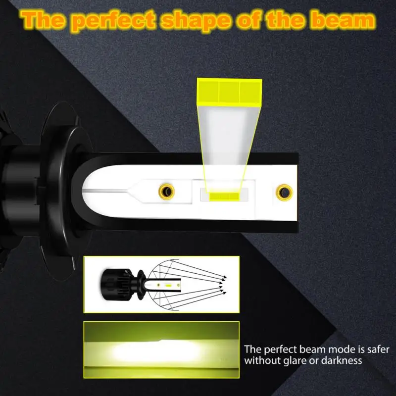 차량용 LED 헤드라이트 알루미늄 내구성 슈퍼 브라이트, 실용적인 휴대용 자동차 액세서리, 범용 자동차 용품, H7