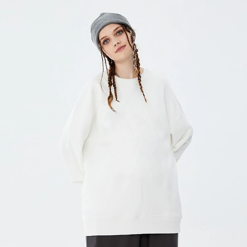 Sudadera con capucha de cuello redondo de color sólido para hombres y mujeres estilo americano moderno, estilo de pareja unisex, sudadera cómoda de moda