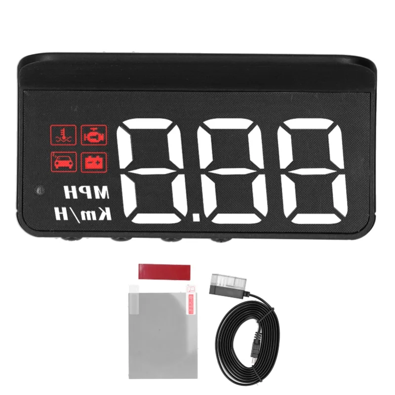 OBD2 HUD Head Up Display Windshield Projector Multi-Function Gauge Alarm Fatigue Driving Reminder