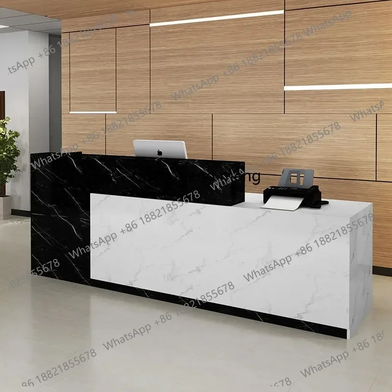 G153 Hairdresser Reception Desk With Drawers Sales Shop Medical Reception Desk Modern Business Luxury Mesa De Centro Corner Furn