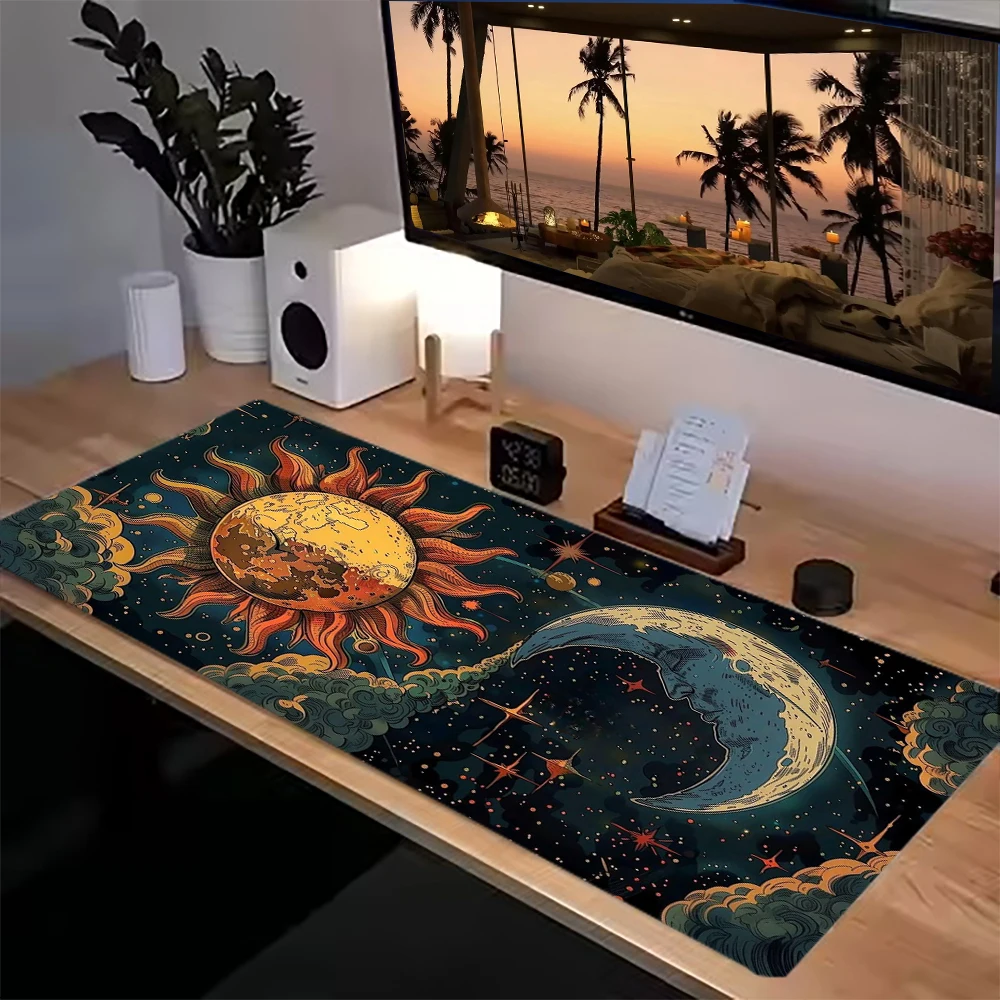 

Astrology Sun and Moon Mouse Pad, Gaming Desk Mat, Large Non-Slip Mouse Pad for Astrology and Bohemian Style Lovers