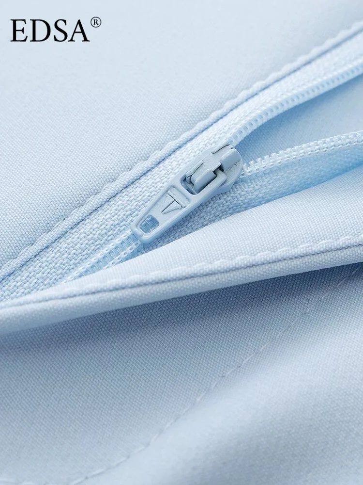 EDSA femmes taille haute pantalon pour bureau dame couleur unie tenues crayon pantalons longs tout-match vêtements d'extérieur