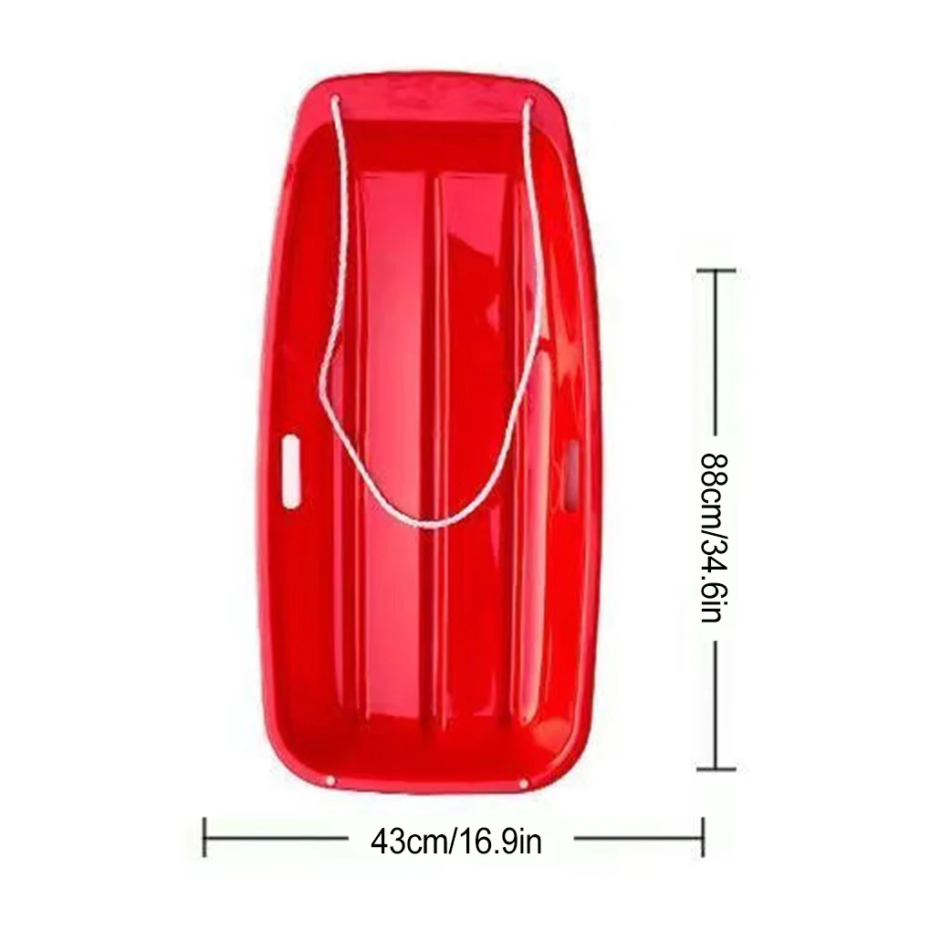 Large Plastic Skis Adults Board Sand Sliding Brake Sled Snow with Rope