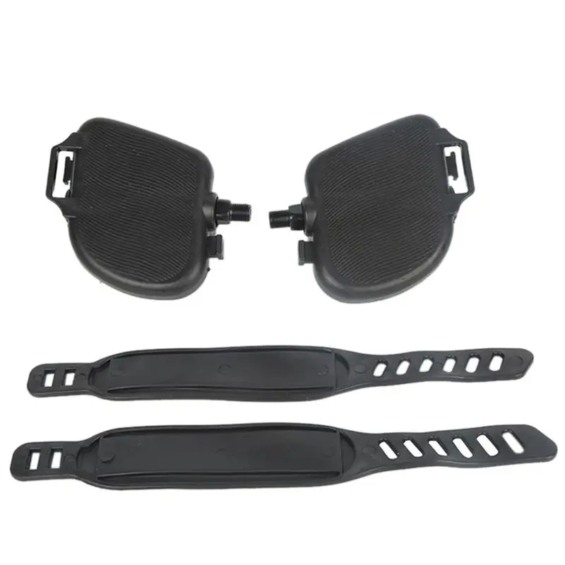 

NALFI-2 пара педалей для велотренажера, расширенная педаль для велосипеда с ремнями для педалей для велотренажера, стационарного цикла, дома