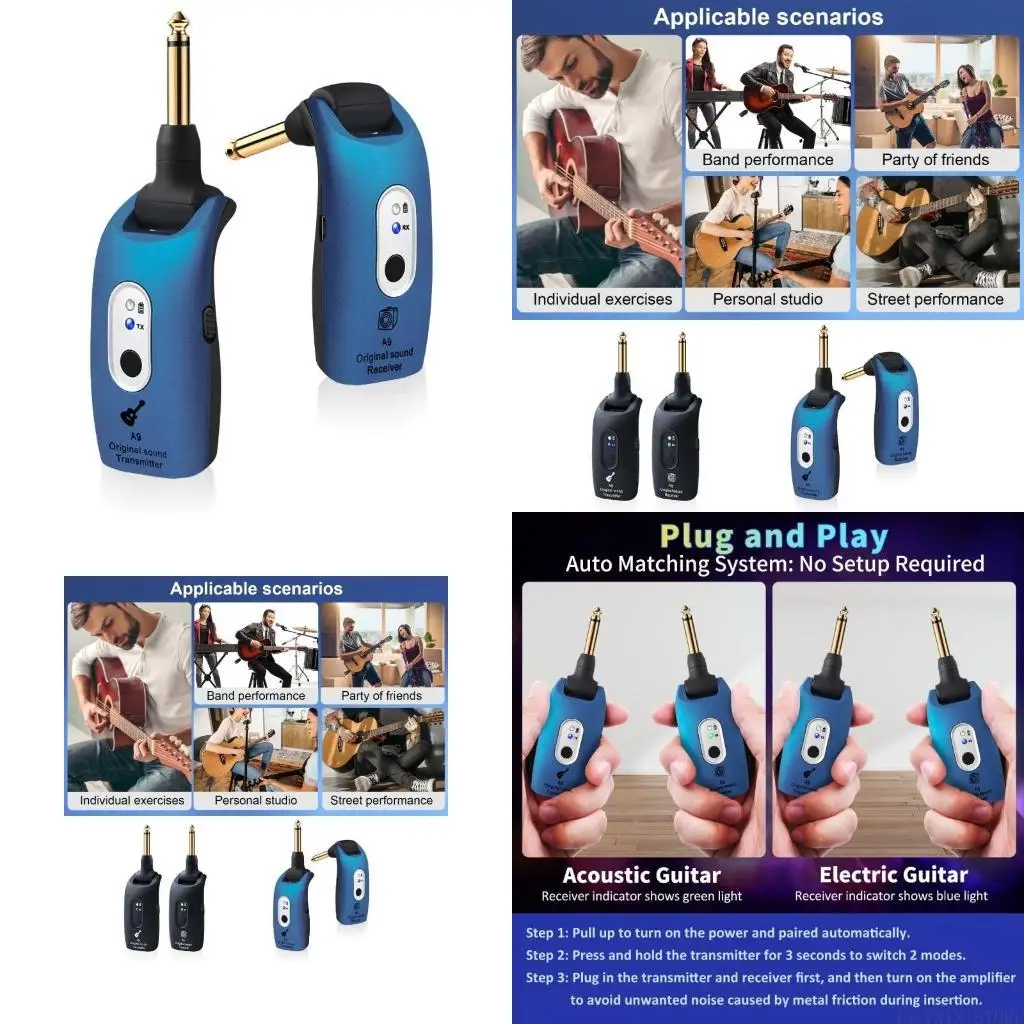 

Приемник передатчиков беспроводной гитарной системы M5TC 2,4 ГГц с сильной защитой от помех