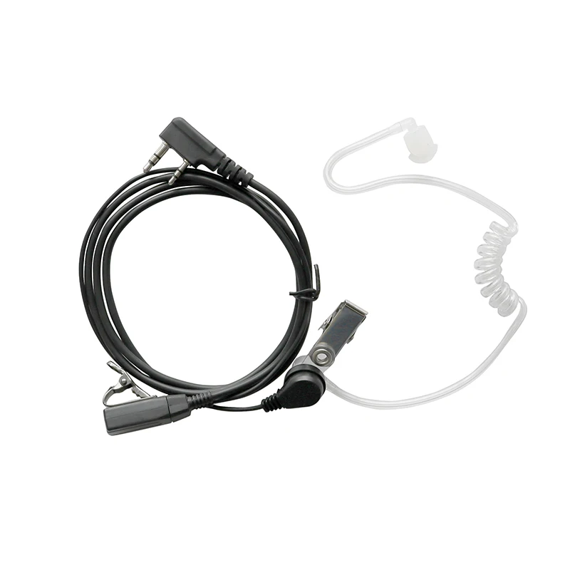 

2 Pin PTT MIC Headset Covert Acoustic Tube In-ear Earpiece For Kenwood TYT Baofeng UV-5R BF-888S CB Radio Accessories