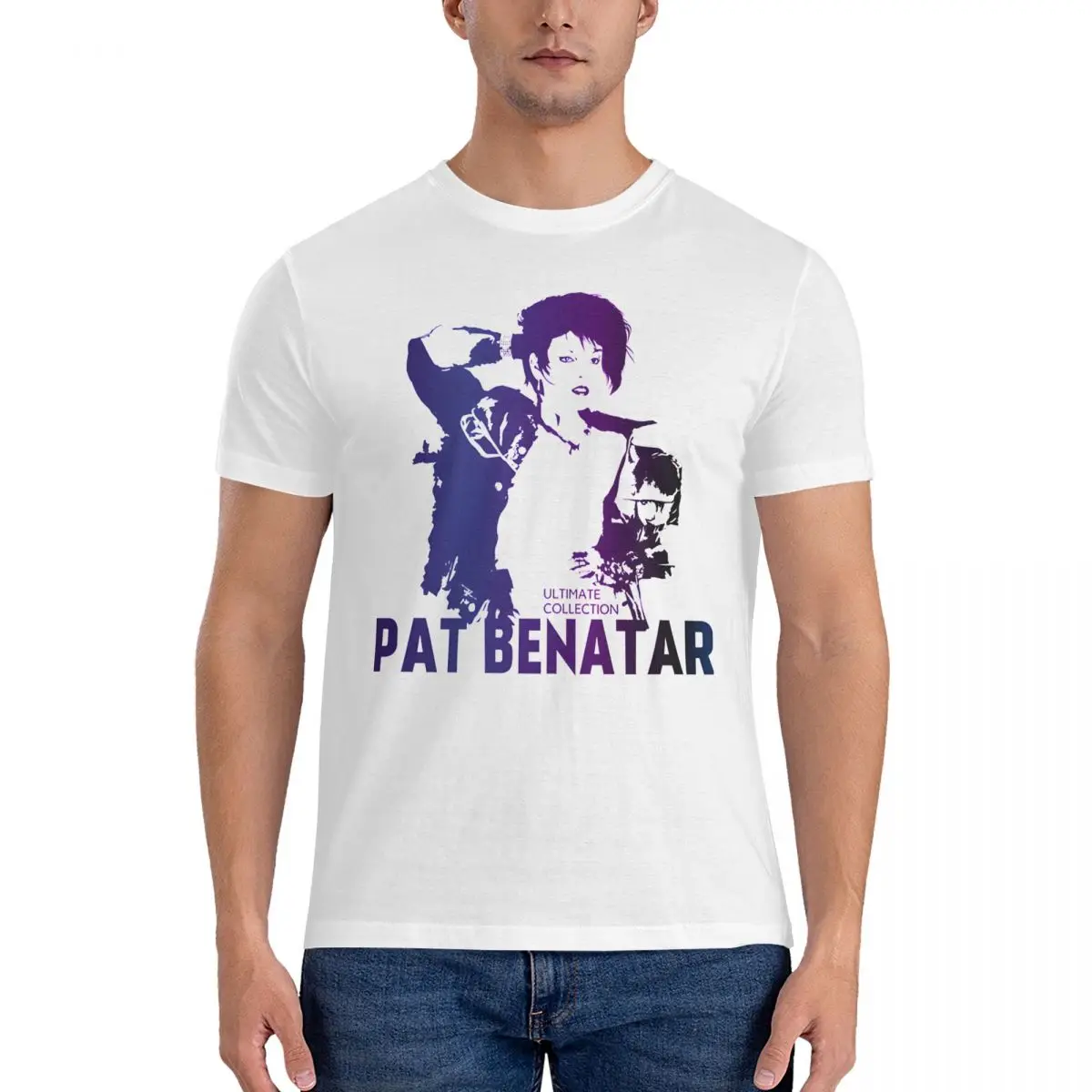 Perfect Giftblondie Men's T Shirt Pat Benatar Novelty Tee Shirt Short Sleeve Crew Neck T-Shirt Cotton Unique Tops