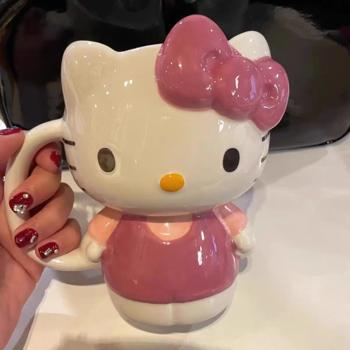 

500ml Sanrio Hello Kitty Ceramics Mug Kawaii Morning Tea Cup Cartoon Large Capacity Milk Coffee Mug Girl Valentine Day Gift