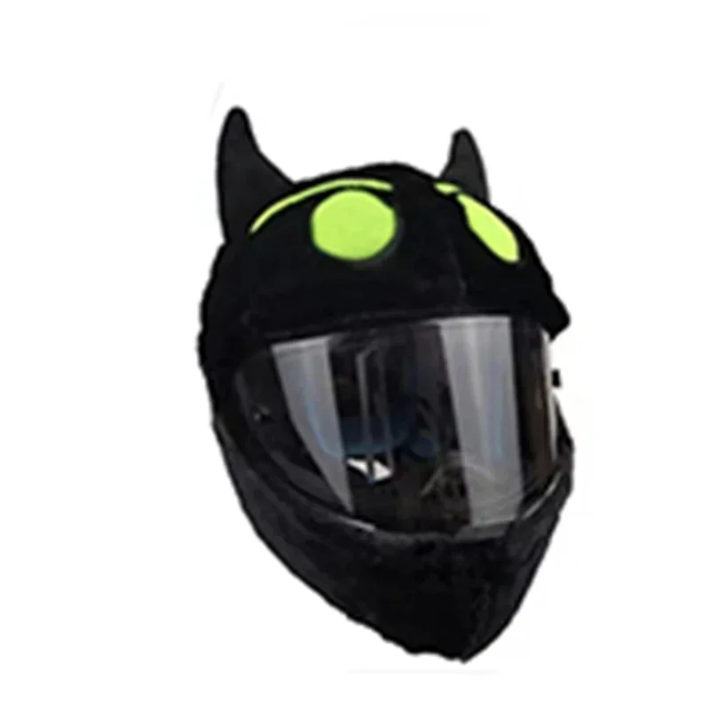 devil novelty full face motorcycle helmet Emoticon Cover Sleeve, Funny Cool Cartoon for Adults by Carbon Moto Gear D.I.L.L.I.G.A.F. Line : Automotive Devil's Horns Motorcycle Helmet Stickers
