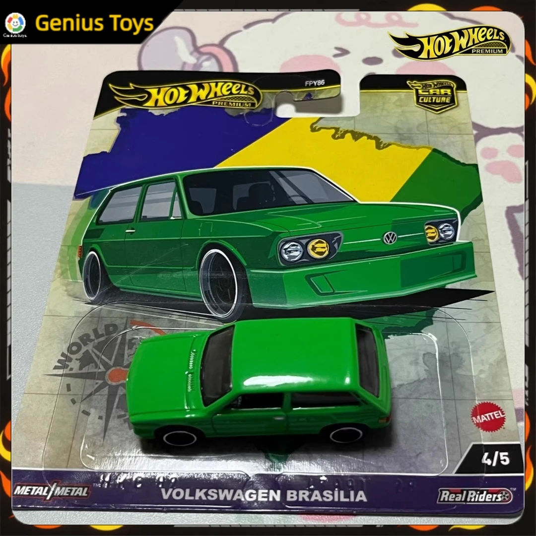 Hot Wheels Premium Autocultuur Schaal 1:64 Diecast Auto Volkswagen Brasilia Collectible Vehicle Legering Model Auto Speelgoed Voor Volwassenen