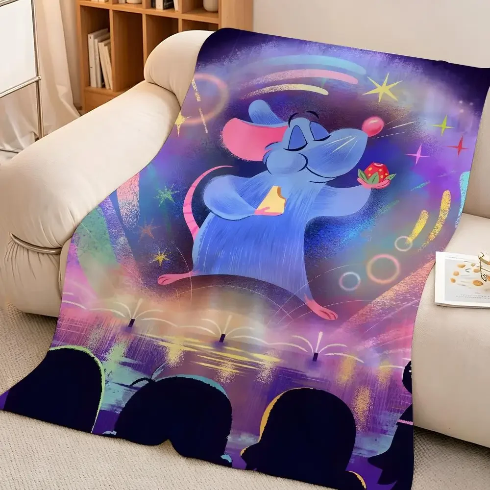 Movie R-Ratatouille Animated Cooking Paris Classic Throw Soft Warm Flannel Blanket Lightweight for Sofa Bed Couch Travel Adults
