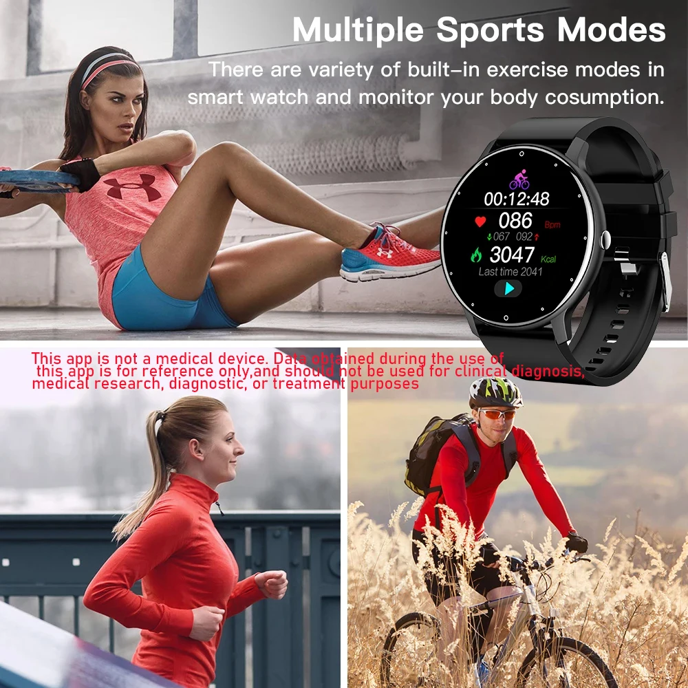 New Smart Watch Women Men 2024 Full Touch Screen Bluetooth Call Music Play Sports Fitness Tracker