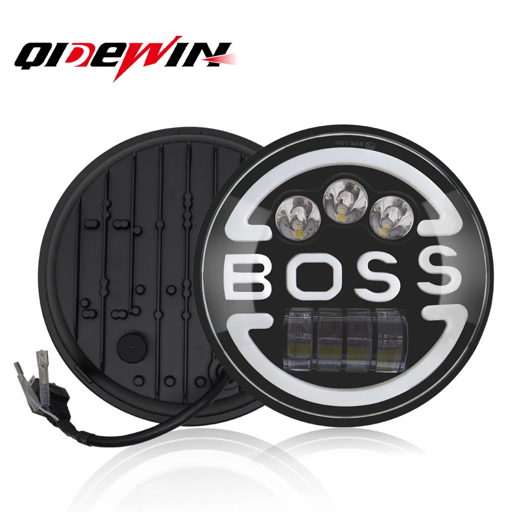 

7Inch LED Headlight White Halo Angle Eyes Led Headlamp Hi/Low Turn Signal for Urban 4x4 Suzuki Samurai Jeep Wrangler Off Road