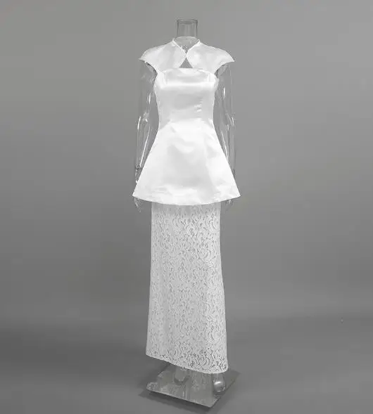 

Casual 2 Piece Sets Womens Outfits 2026 Elegant Sexy Summer Women's Suit Commuting Irregular Strapless Top White Lace Skirt Set