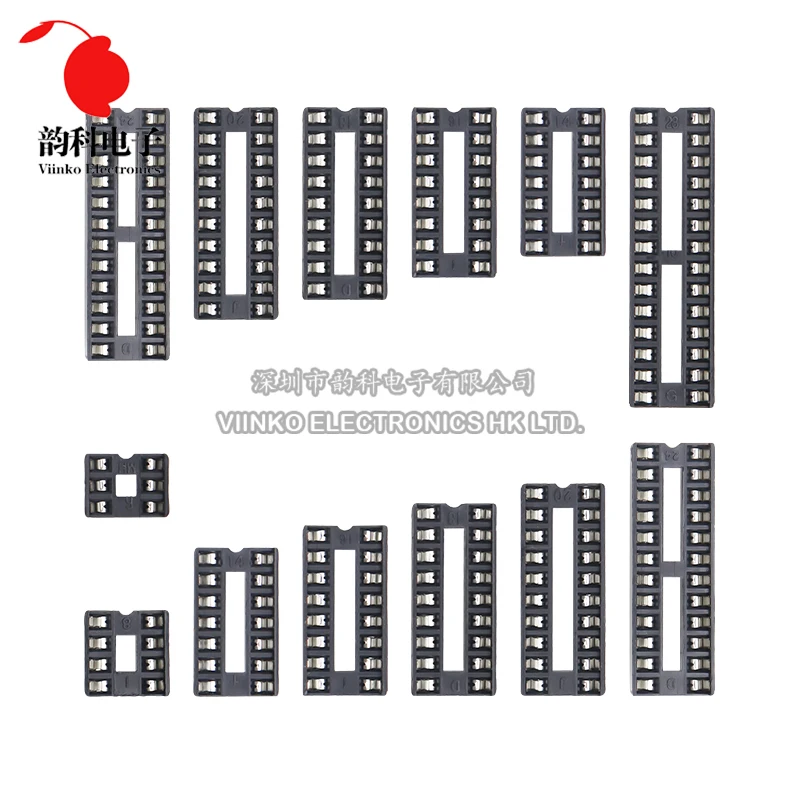 10pcs DIP IC Sockets DIP6 DIP8 DIP14 DIP16 DIP18 DIP20 DIP28 DIP40 Pins Connector Socket 6 8 14 16 18 20 24 28 32 40 Pin