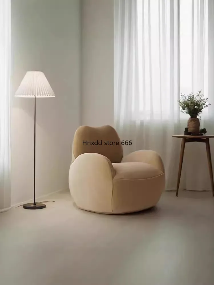 Cream Wind Sofa Chair Rotatable Single Leisure Chair