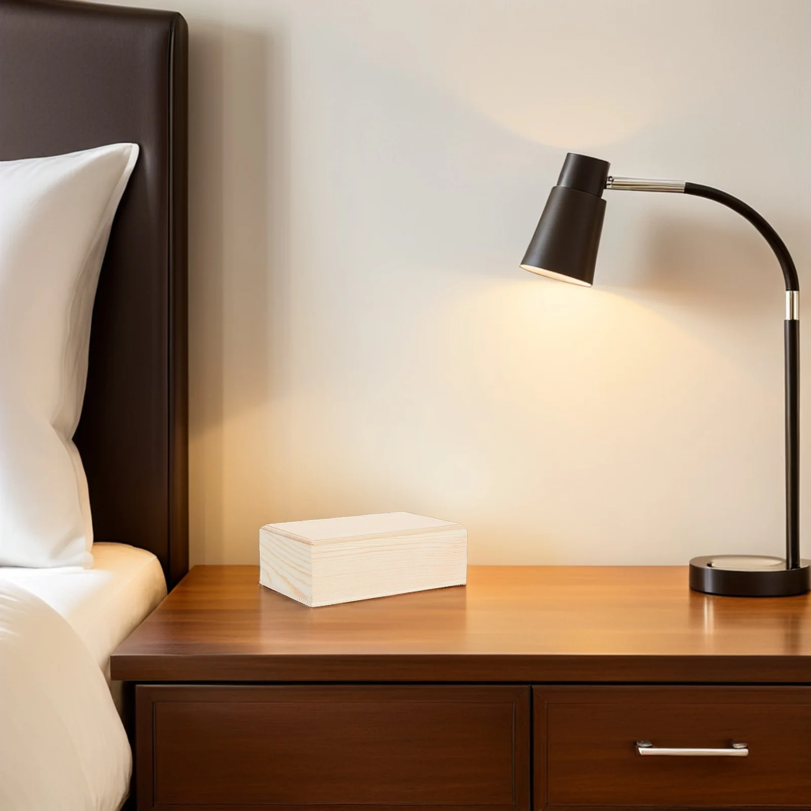 

Unfinished Wood Storage Box Magnetic Hinged Lid Jewelry Keepsake Organizer Decorative Small Trinket Box Wood Boxes for Storage