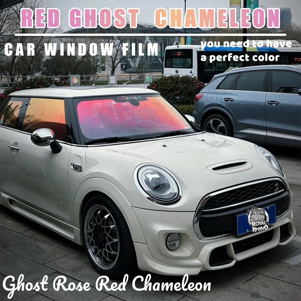 100x300cm Ghost Rose Red Chameleon VLT78% Windscreen Foils Car Front Rear Window Tint Windshield Protection Solar Tint Film