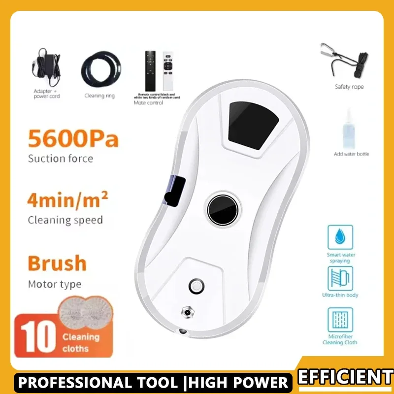 

Window Cleaner Robot Automatic Cleaning with Intelligent Path Planning Edge Detection Technology Remote Control White