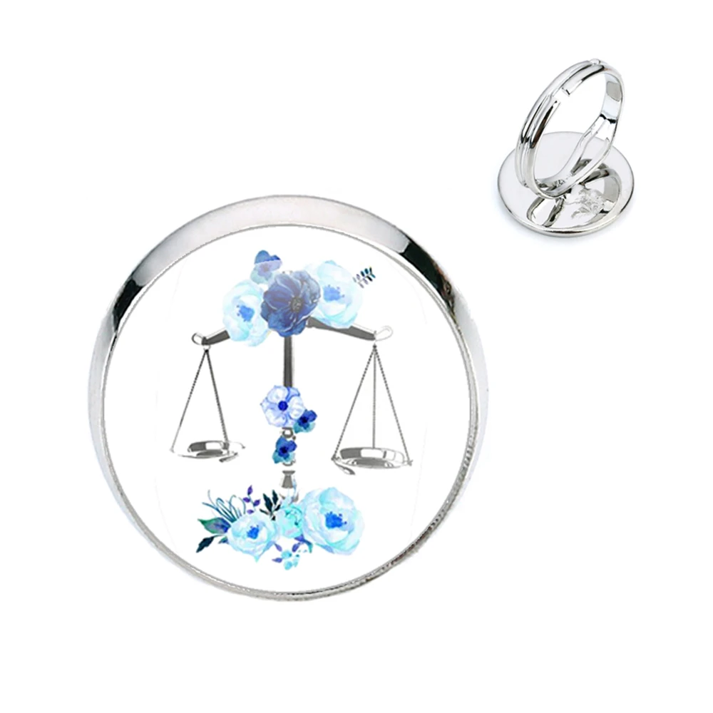New Lawyer Ring Gift Law School Graduation Gift Round Glass Handmade Creative Gift Jewelry Jewelry for Lawyer