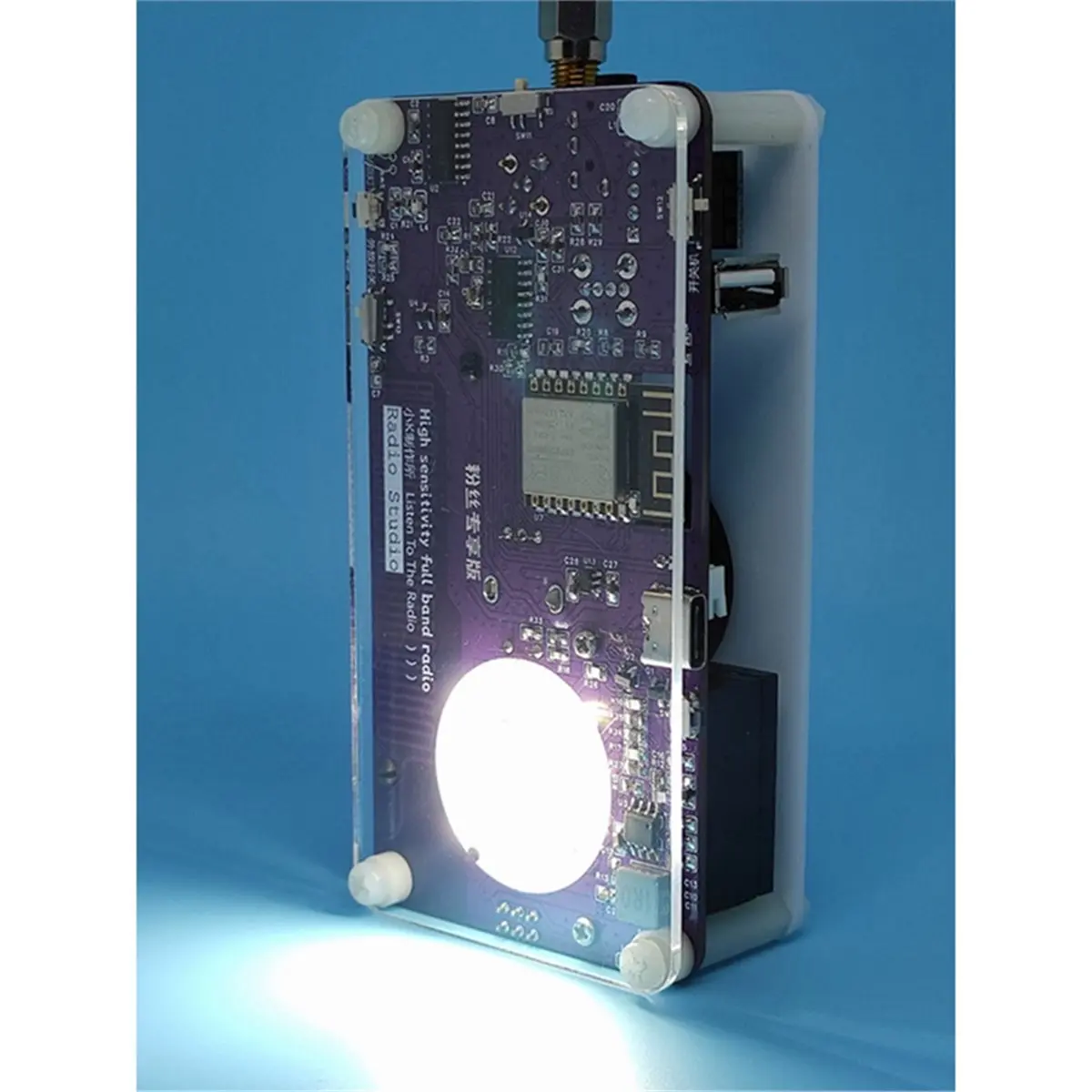 

(ABGQ) Комплект для сборки FM-радиоприемника: вседиапазонное радио 150 кГц-30 МГц (FM, SW, MW, LW, SSB) + фонарь для кемпинга + SOS + метеорологические часы A