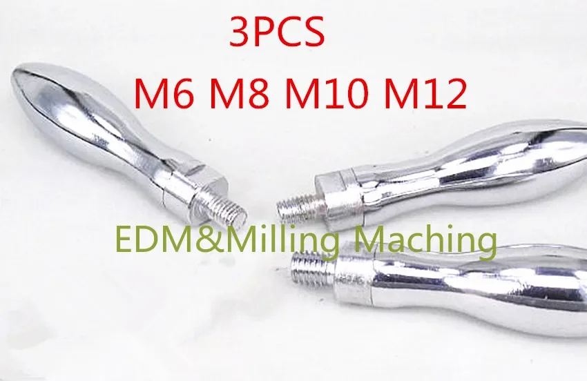 

3PCS CNC Milling Machines Parts Self-Turning Handle Grip M6 M8 M10 M12 threaded For Handwheel Crank Ball Handle