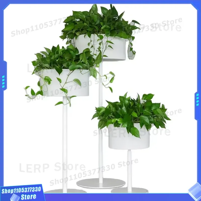 Modern Tall Metal Plant Stand Iron Flower Bracket for Indoor Outdoor Display Decorative Floor Pot Holder Rack Home Garden