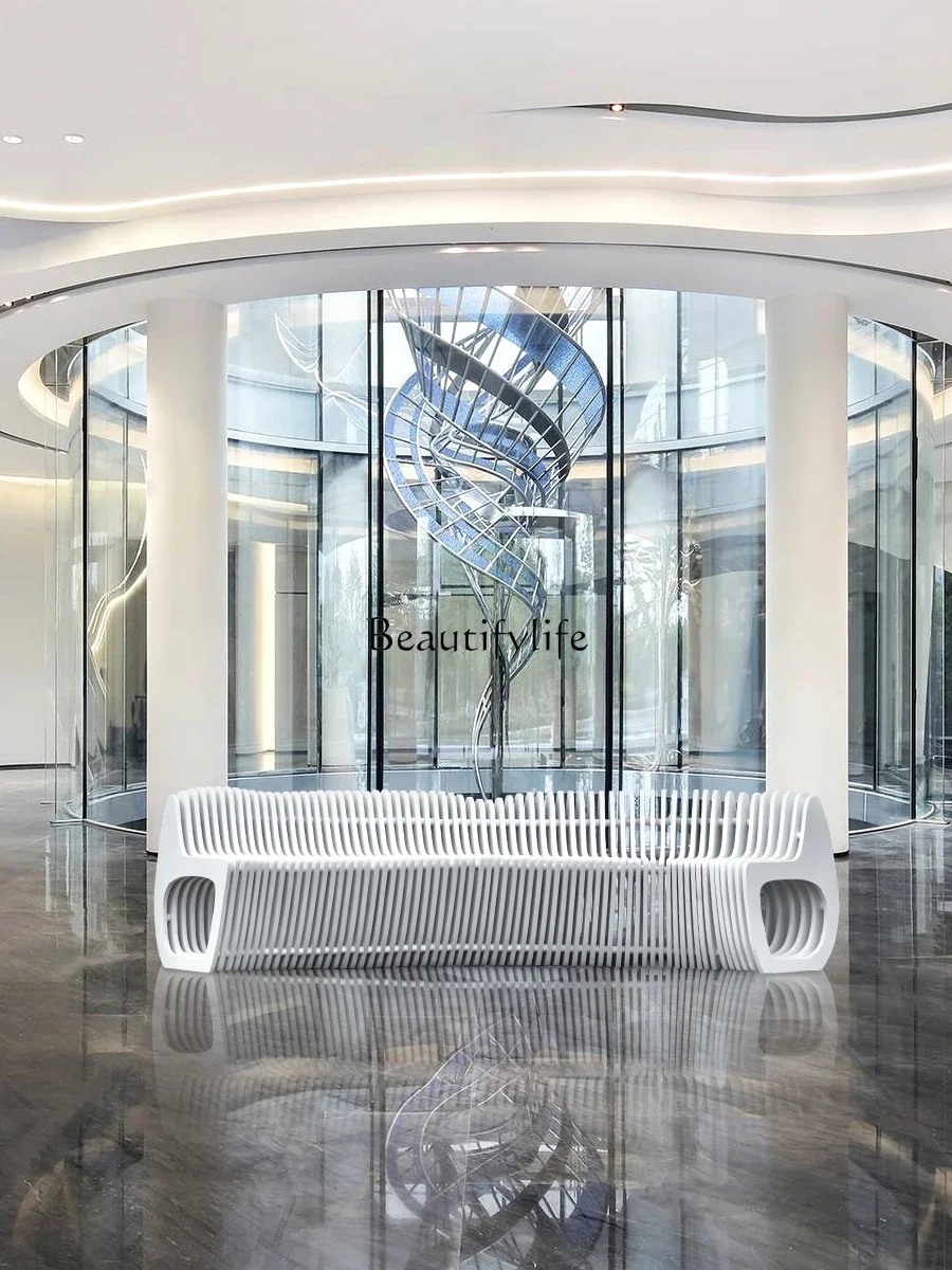 2Выставочный зал, художественная установка, креативный стул для ломтиков, торговый центр, зона отдыха в общественных условиях, скамейка из цельного дерева