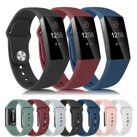 Silikon Armband für Fitbit Gebühr 4 3 Strap Uhr Band Sport Armband Armband für Fitbit Gebühr 3 4 Ladung SE zubehör