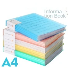 A4 Document Storage Folder 20 Pages Display Book Sketch Album Stationery Office School Students Data Folder Containing Insert