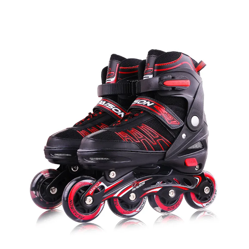 คุณภาพสูงเด็กปรับสเก็ตน้ําแข็ง 4 ล้อ Roller Skate รองเท้าคู่แถว Rollerblading เด็ก Roller Skate