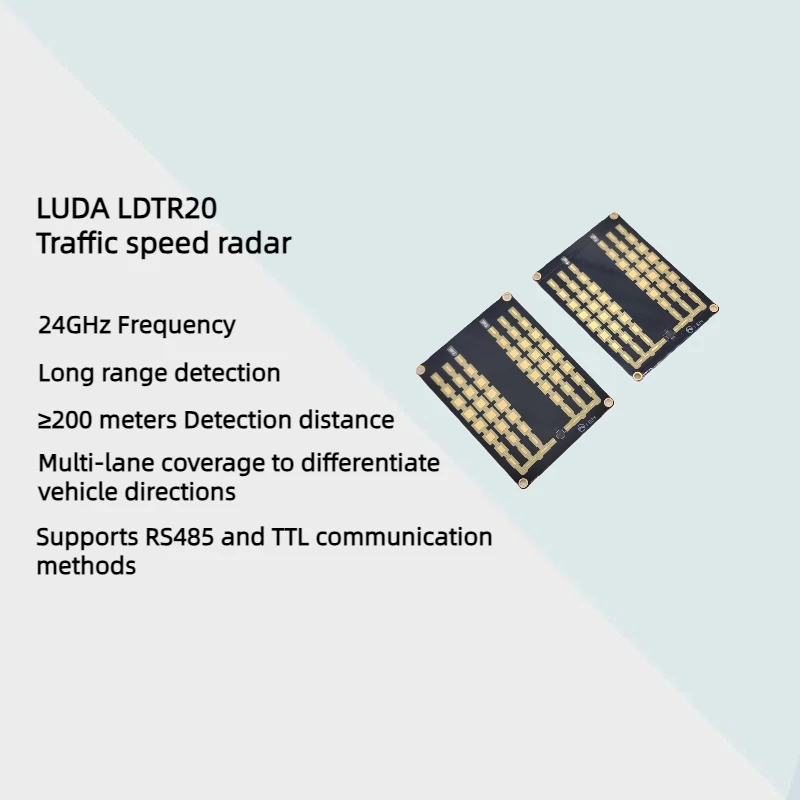 Sensore radar da 24 GHz Rilevamento a lungo raggio fino a 200 m Sensori di movimento e posizione del segnale di velocità del traffico