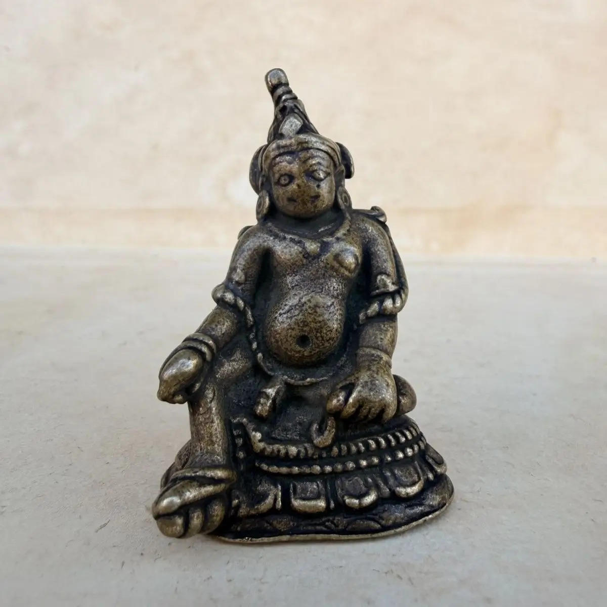 Tibet Tibetan Buddhist God of Wealth Yellow Jambhala Statues Figurines Lucky Ornaments Home Decoration gifts