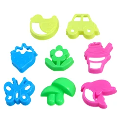 8pcs Play Sand Molds Beach Sand Toys Set Sand Tray Toys Sand Molds Set for Kids(Flower Butterfly/ Random Color)