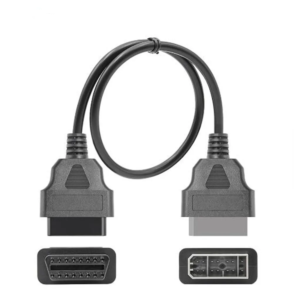 OBD Cable For Nissan 14 Pin Male To 16 Pin Female OBD2 OBDII DLC 16 Pin Diagnostic Tool Adapter Extension Connector Cable Tool
