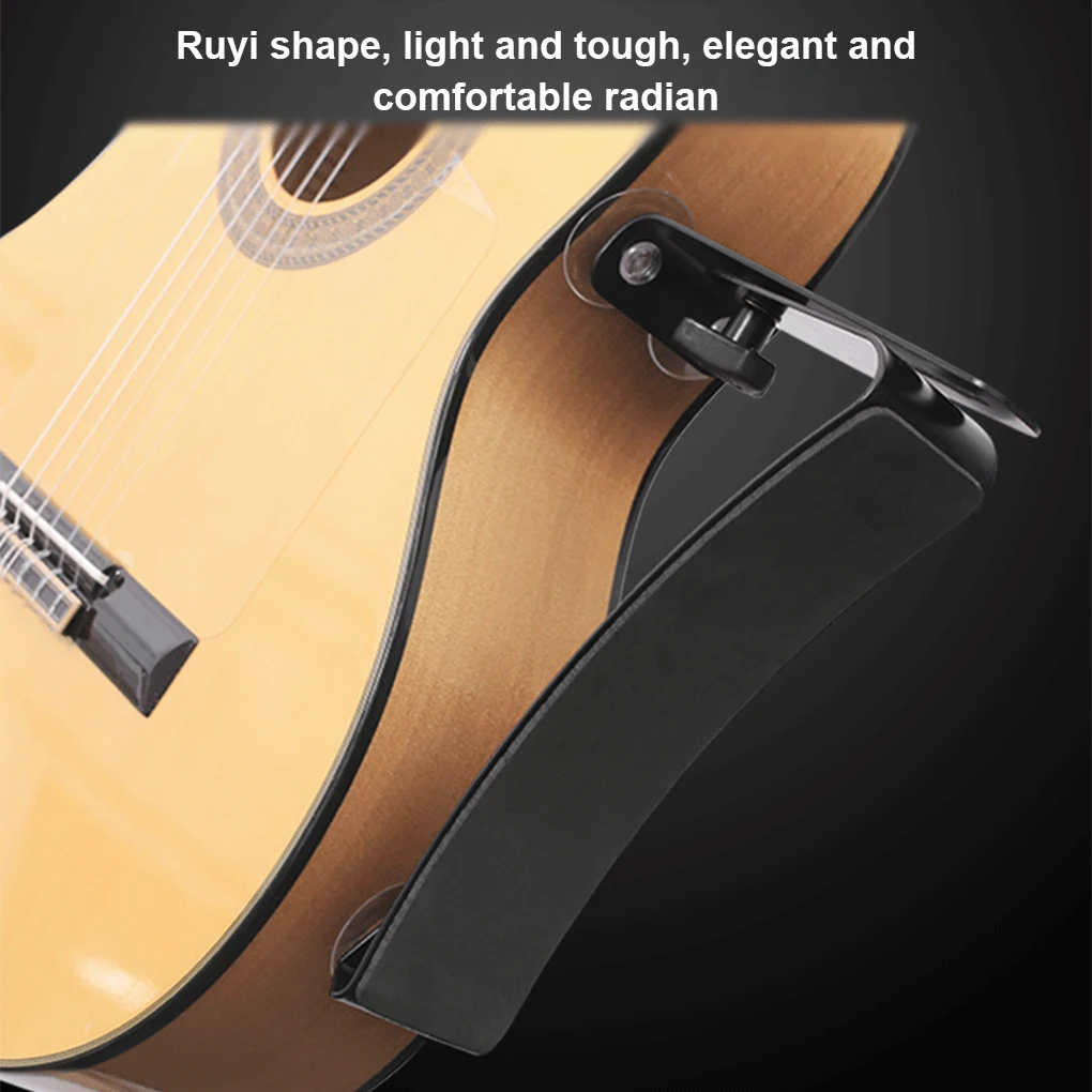 Aluminum Classical Guitar Support Wood Guitars Rest with Soft Suction Cup Steamline Rubber Knob Adjustable Frame