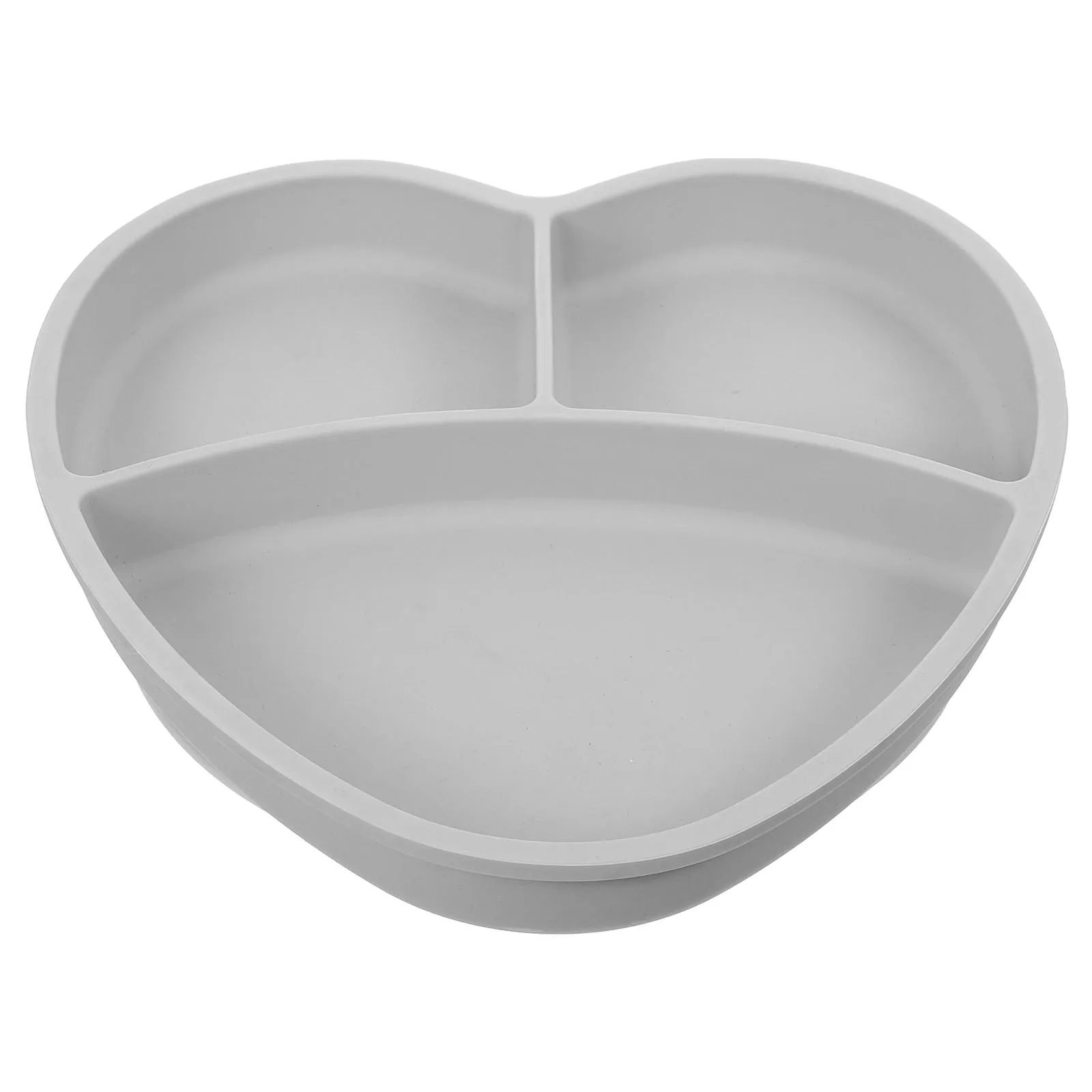 

Разделенная присоска в форме сердца, тренировочная посуда для малышей, прочная, моющаяся, противоскользящая, многоразовая посуда для кормления младенцев и детей