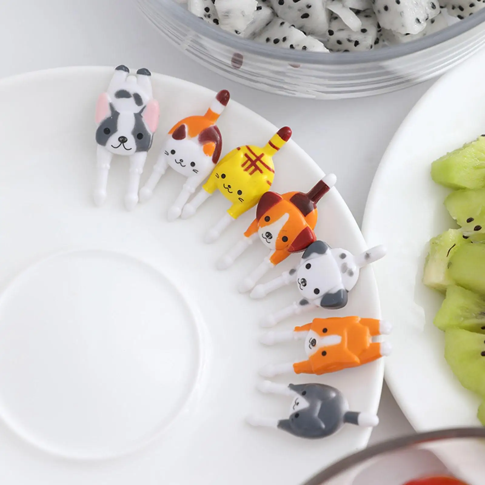 Mini Animal Fork Plastic Food Toothpick Food Picks for Party Salad Bento Accessories