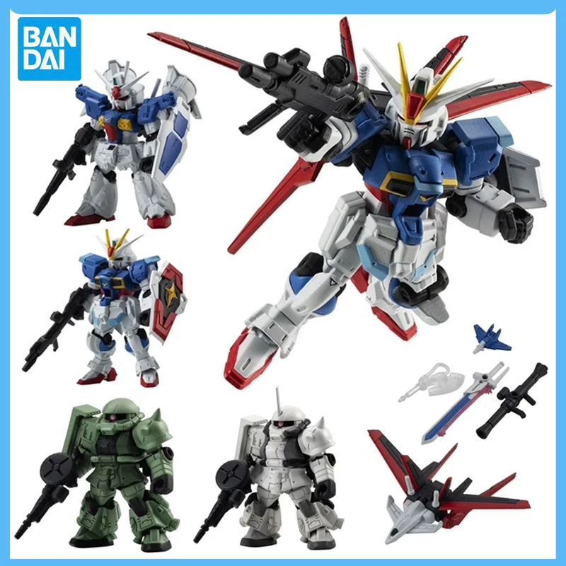 Originální bandai gashapon gundam praktický lékař 01 FB yulan vysoký mobility zagu bílá vlčí tep sospensione hračka movables kloub modelka děti hračka