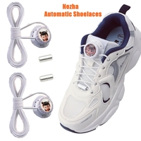 1Set Swivel Buckle Laces Thick Rope Sneakers Shoelace Shoes Accessories Nezha Automatic Shoelaces Without ties Install simple