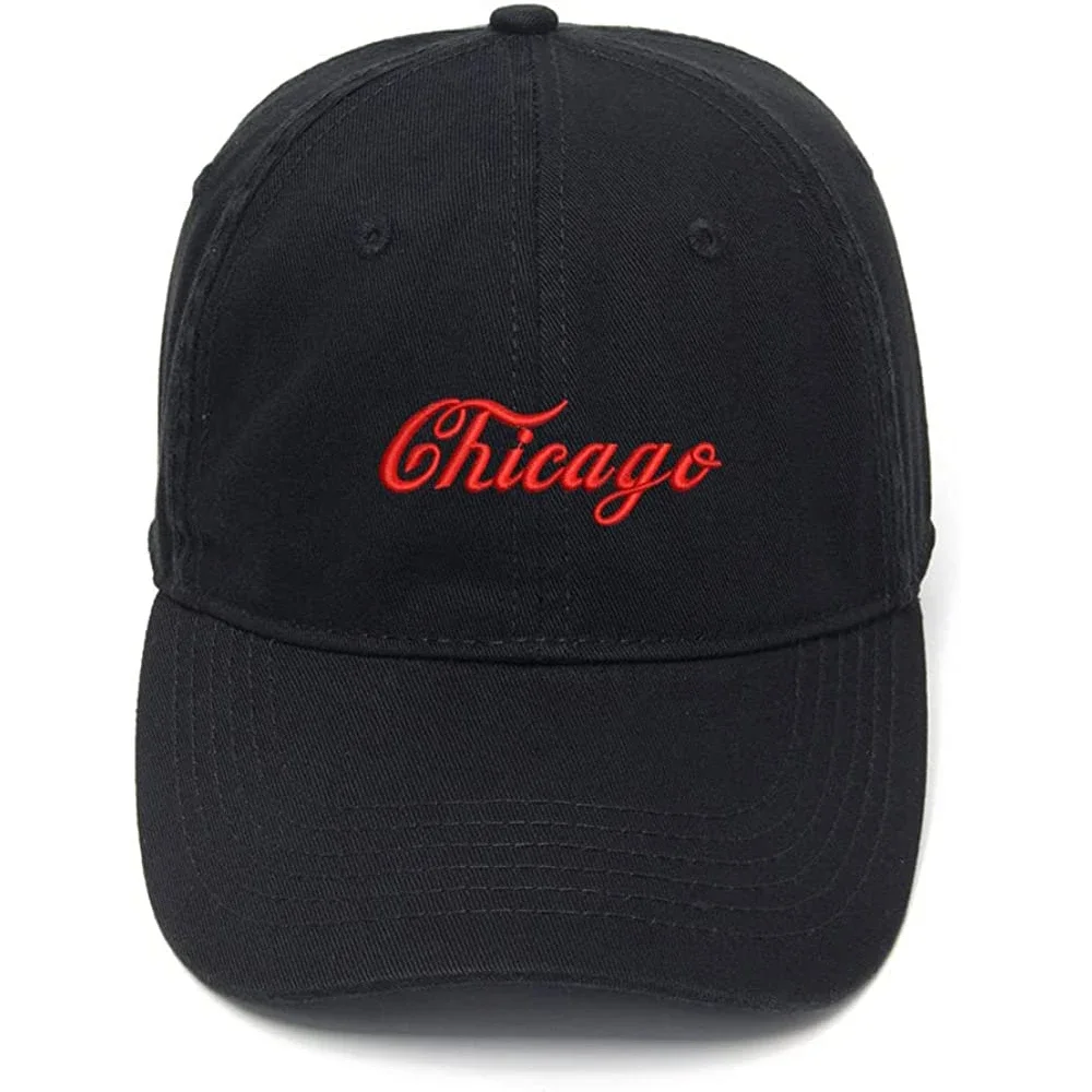 

Lyprerazy Men's Baseball Cap Chicago City - IL Embroidery Hat Cotton Embroidered Casual Baseball Caps