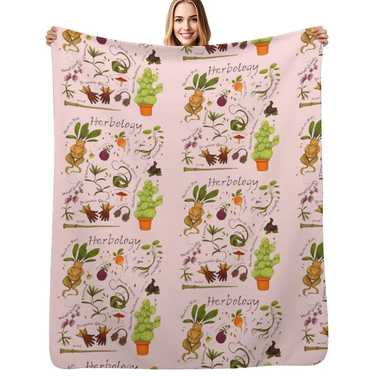 

herbology Plants Throw Blanket Decorative Throw Luxury St Bed covers Weighted Blankets
