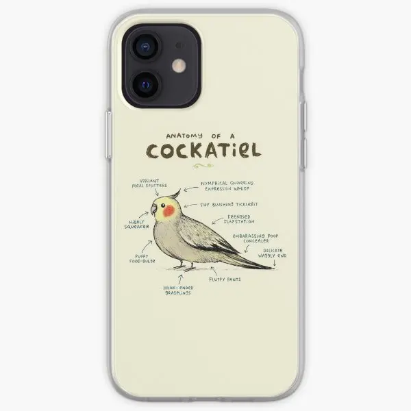 Anatomy Of A Cockatiel Iphone Tough Case  Phone Case Customizable for iPhone 6 6S 7 8 Plus X XS XR Max 11 12 13 14 Pro Max Mini