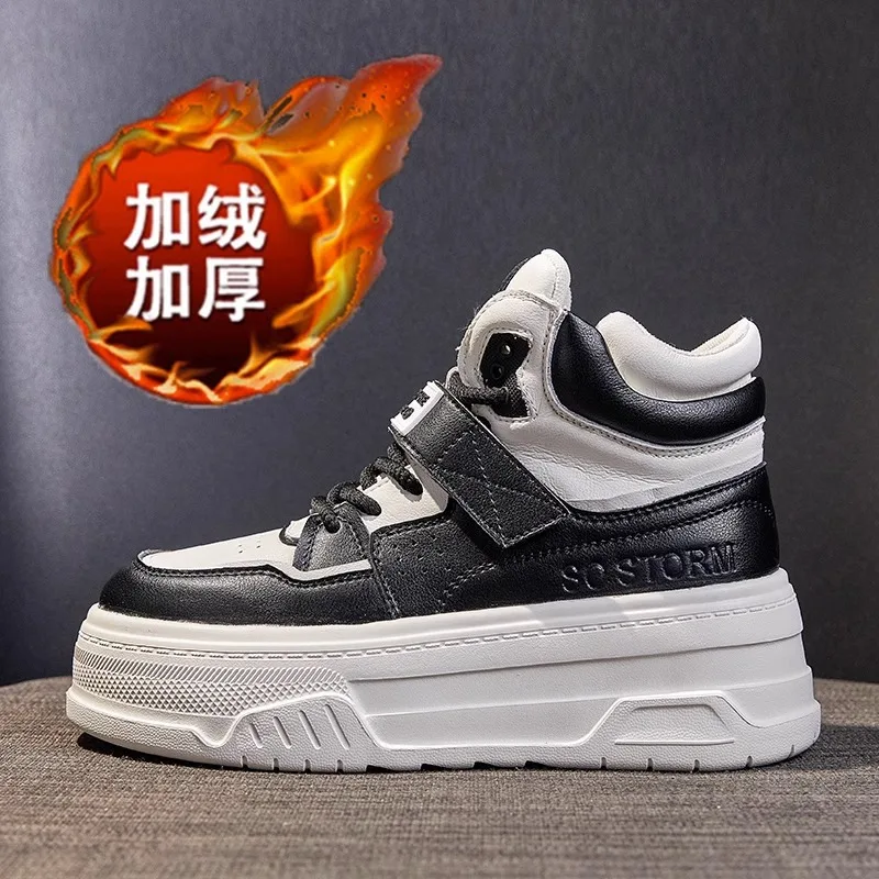 

White Knit Platform Sneakers For Women Breathable Mesh Upper Lace Up Design Round Toe Non Slip Thick Sole Casual Sports Shoes Wi