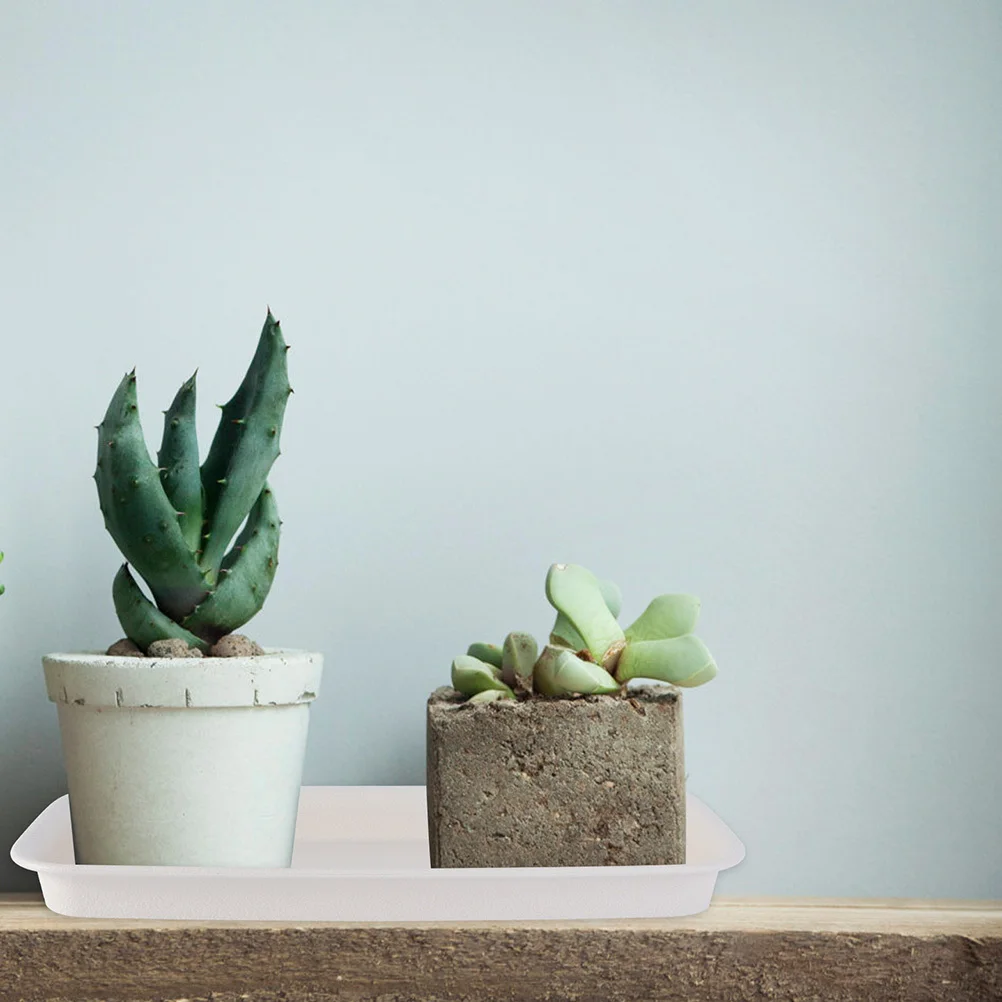 

6pcs Plastic Flower Pot Trays Durable Pp Material Leak Proof Planter Saucer For Indoor Outdoor Use Container Bottom Tray Base