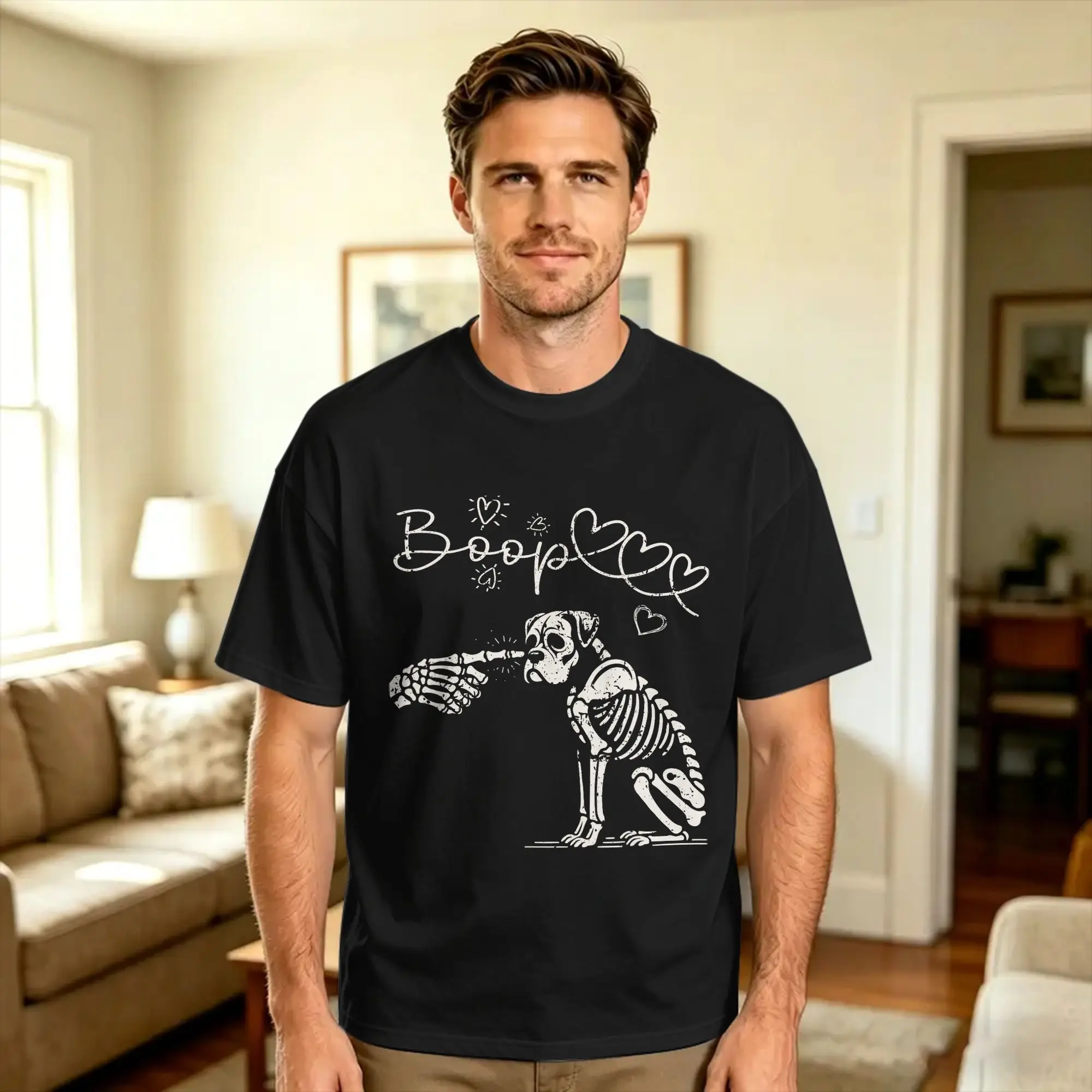 Casual T-Shirt Summer Hand Boop Boxer Dog Puppy Dog Halloween Costume Trending T Shirts  Cotton Tee Shirt