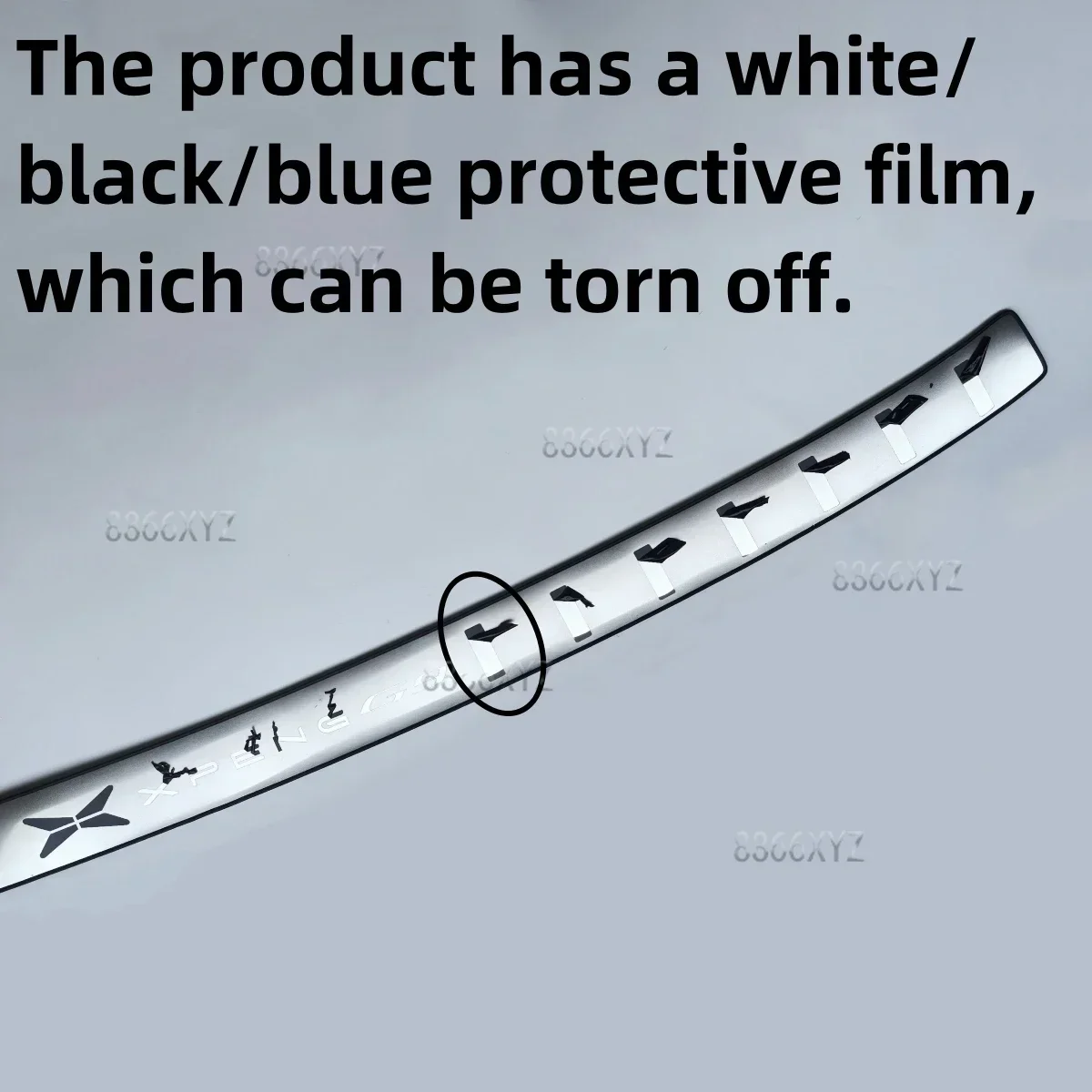 

Car styling Rear Bumper Protector Sill Trunk Rear guard Tread Plate Trim For XPENG G9 2022 2023