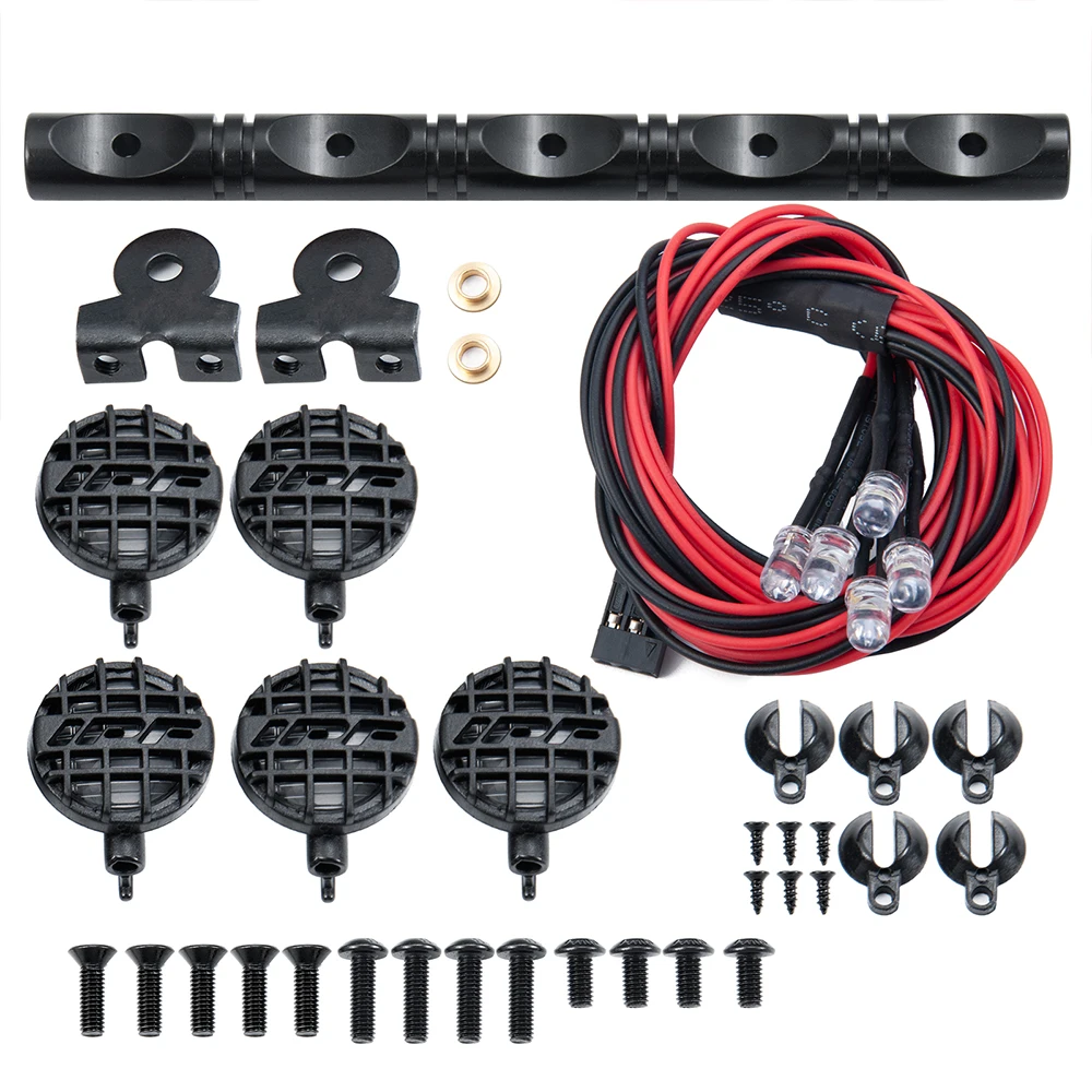 MIBIDAO 2/4LED RC Auto Dach Licht Runde Lampe Scheinwerfer Für 1/10 Axial SCX10 II 90046 TRX4 Tamiya CC01 D90 D110