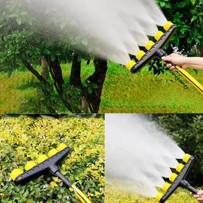 

Garden Porous Sprayer High-Pressure Multi-Head Hose Atomizing Irrigation Nozzle Garden Porous Adjustable Sprinkler