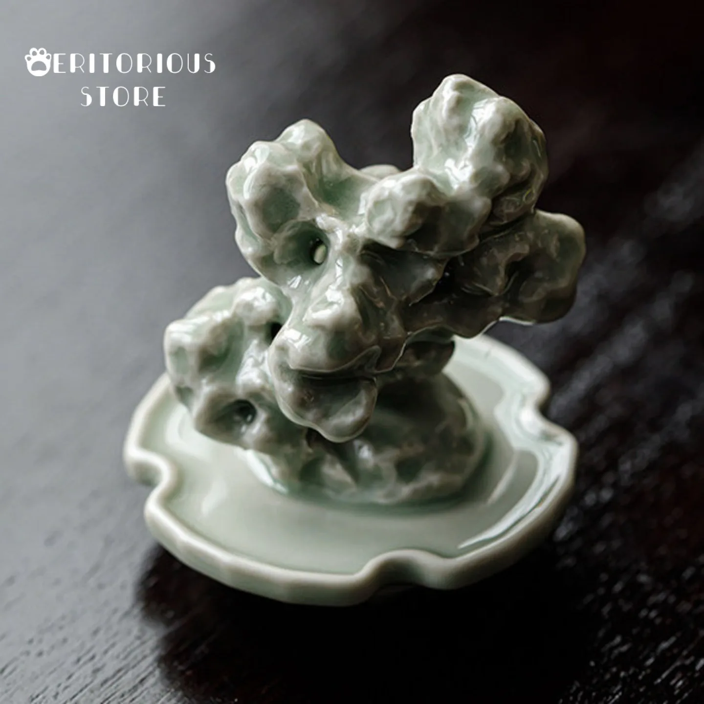 Creative Taihu Stone Ceramic Tea Pet Chinese Teapet Figurine For Tea Ceremony Desktop Decoration Table Ornament Gift Figurines view 6